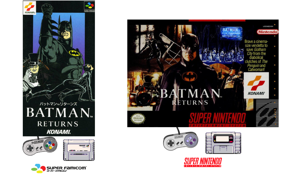 Batman Returns Super Famicom vs SNES version of the game