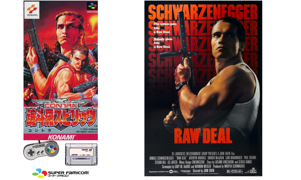 Contra JP Super Famicom Contra 3 and Raw Deal movie poster