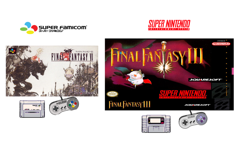 Final Fantasy 3 SNES FF3 vs Super Famicom Final Fantasy 6
