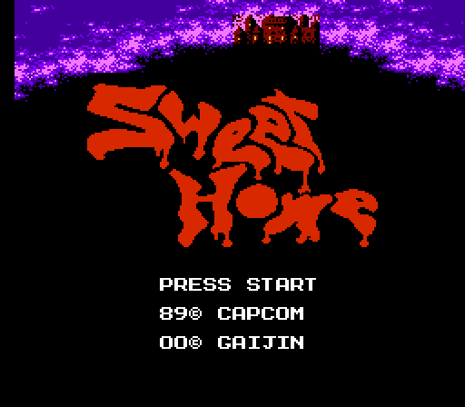 NES Sweet Home-title Sweet Home - Famicom
