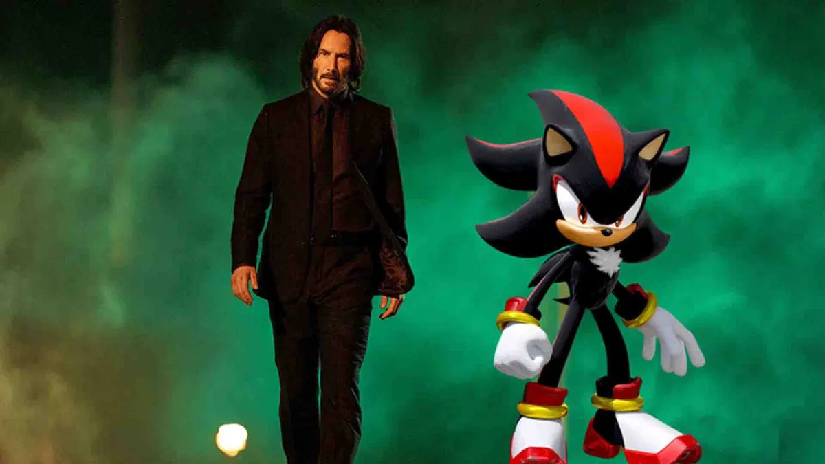 Shadow Sonic 3 with Keanu Reeves Keanu Reeves with Shadow the Hedgehog