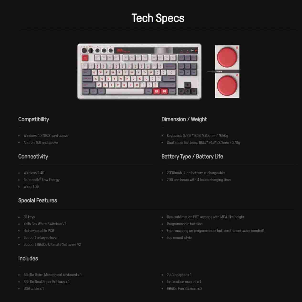 8BitDo Retro Mechanical Keyboards - Fami Edition - Image 11